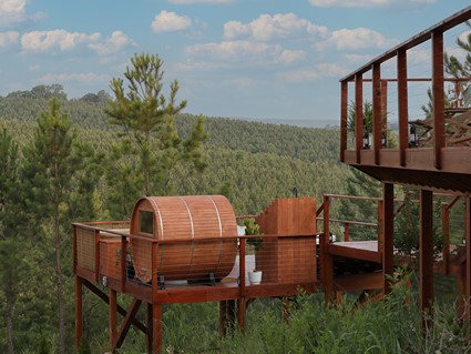 sauna at grand sunset tent
