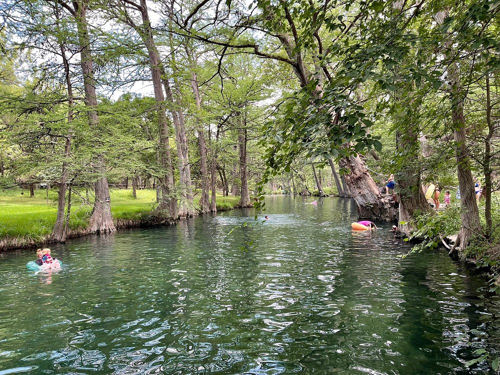 swimming at blue hole texas
