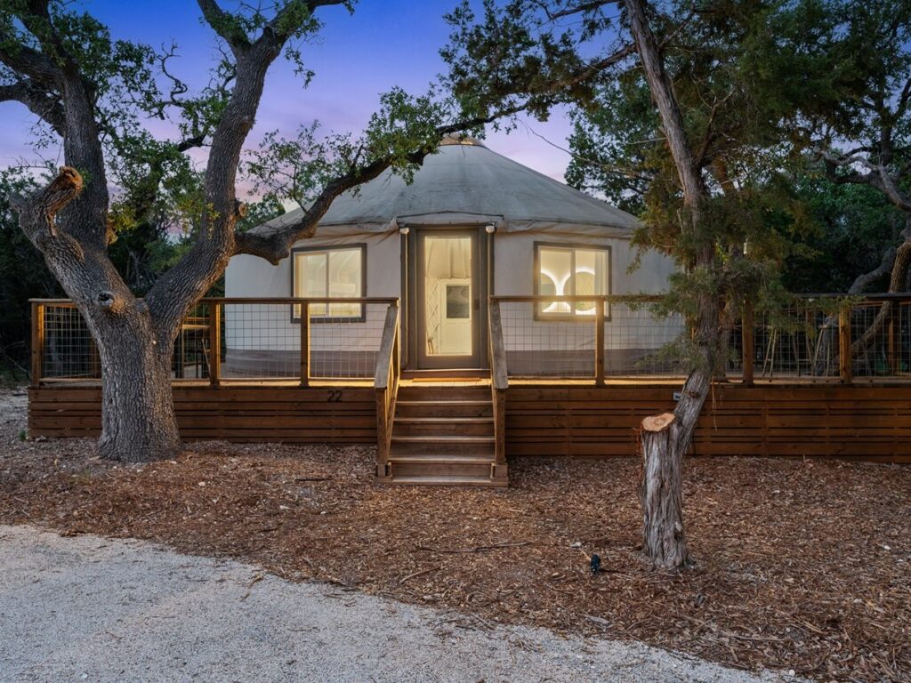 Cedars Ranch Yurt, private romantic getaways in texas