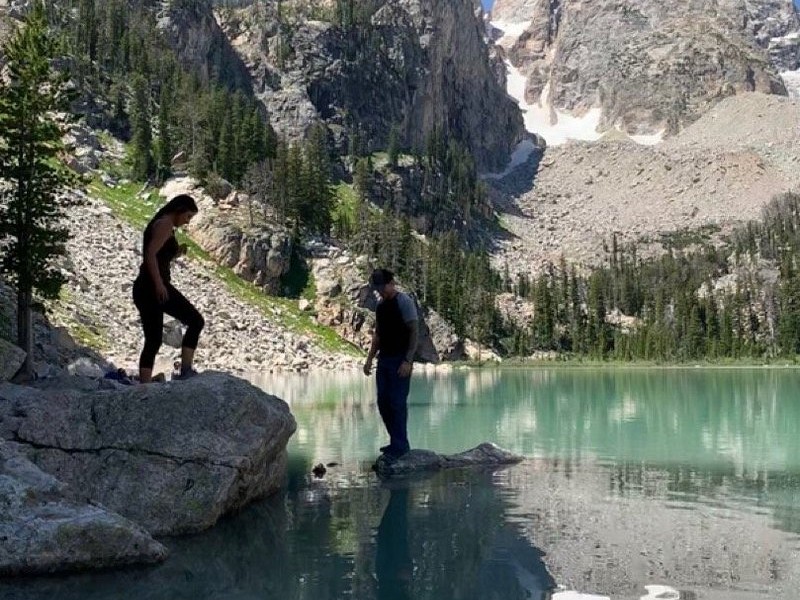Travelers at Delta Lake