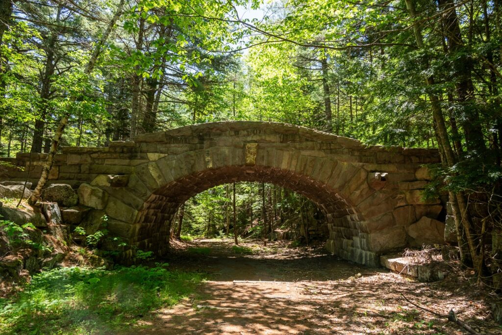 Bubble Pond Bridge Over Old Trail in Acadia National Park