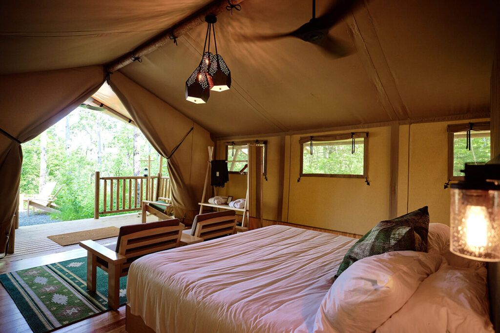 Inside a Glamping Tent at Terramor
