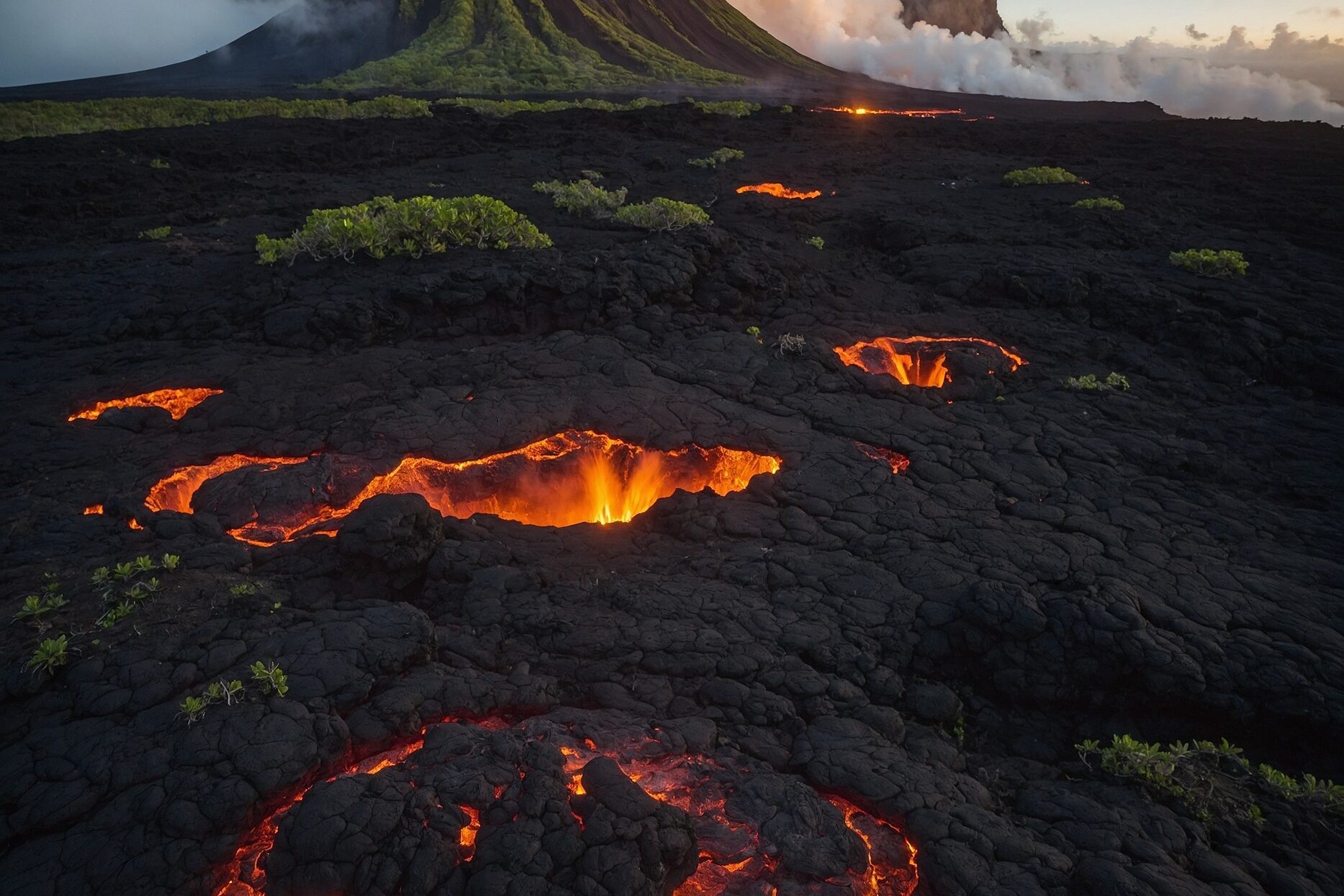 Lava at the Hawaii Volcanoes National Park