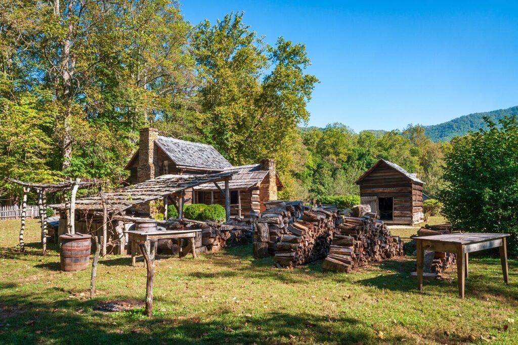 Mountain Farm Museum and Mingus Mill at Great Smoky Mountains State Park