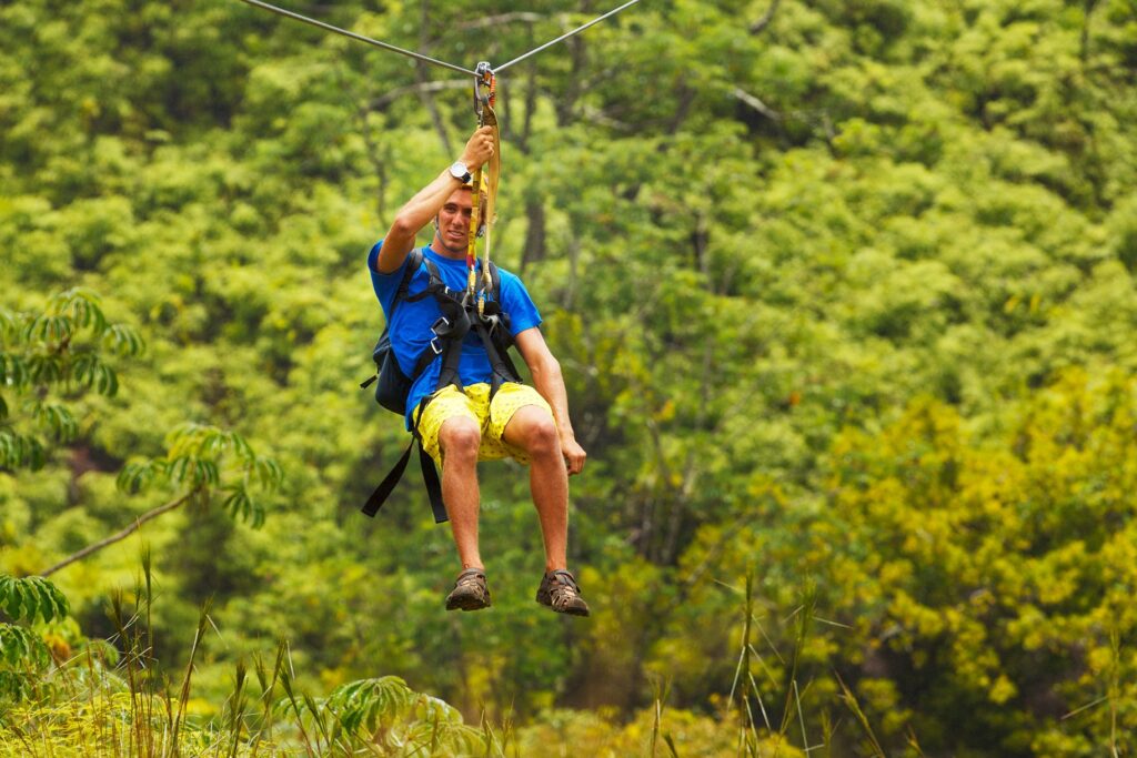 Best Activities on the Big Island: Zipline over a Lush Tropical Valley