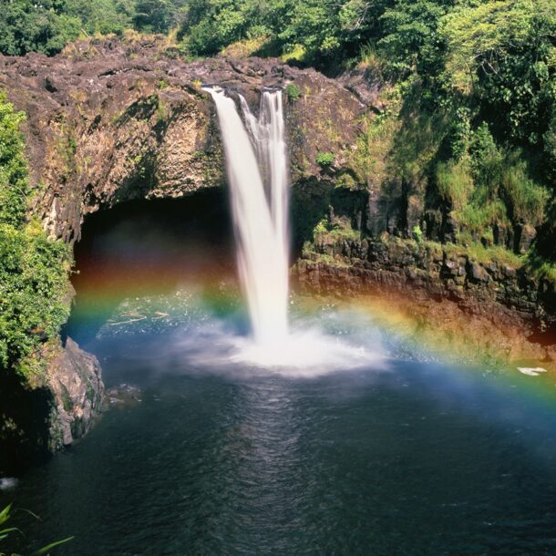 Rainbow Falls at Wailuku River State Park on The Big Island