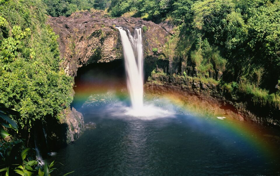 Rainbow Falls at Wailuku River State Park on The Big Island