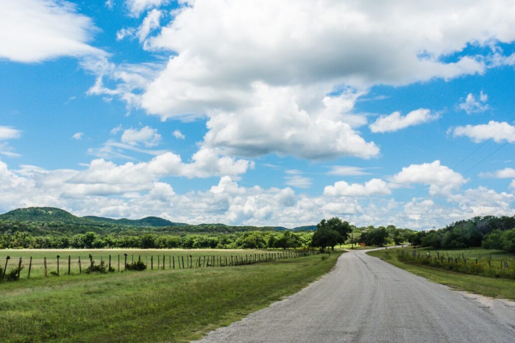 Road in Texas Hill Country Ranch