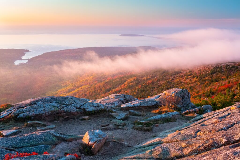 September Vacation Ideas: Watch the Sunrise from Cadillac Mountain
