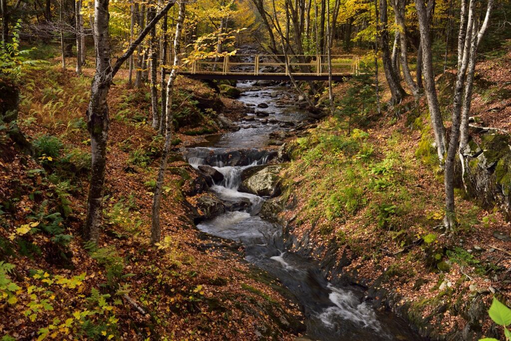 September Vacation Ideas: Walk the Foot Bridge over Sterling Brook