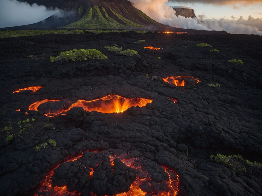 Lava at the Hawaii Volcanoes National Park