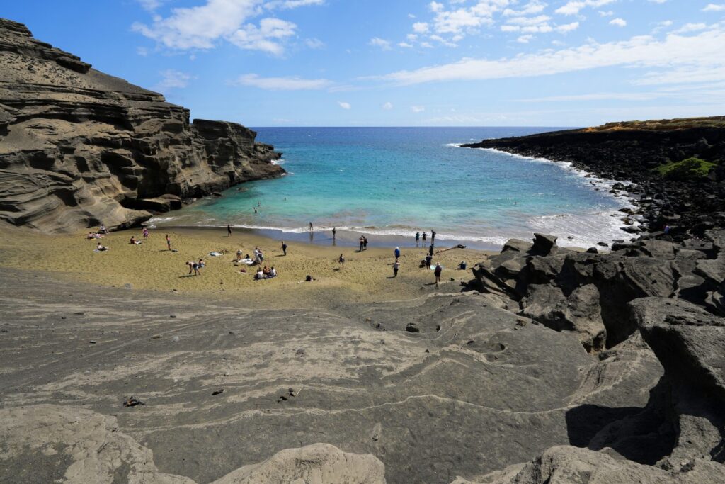 Papakolea Beach Near the Southernmost Point of the Big Island in Hawaii