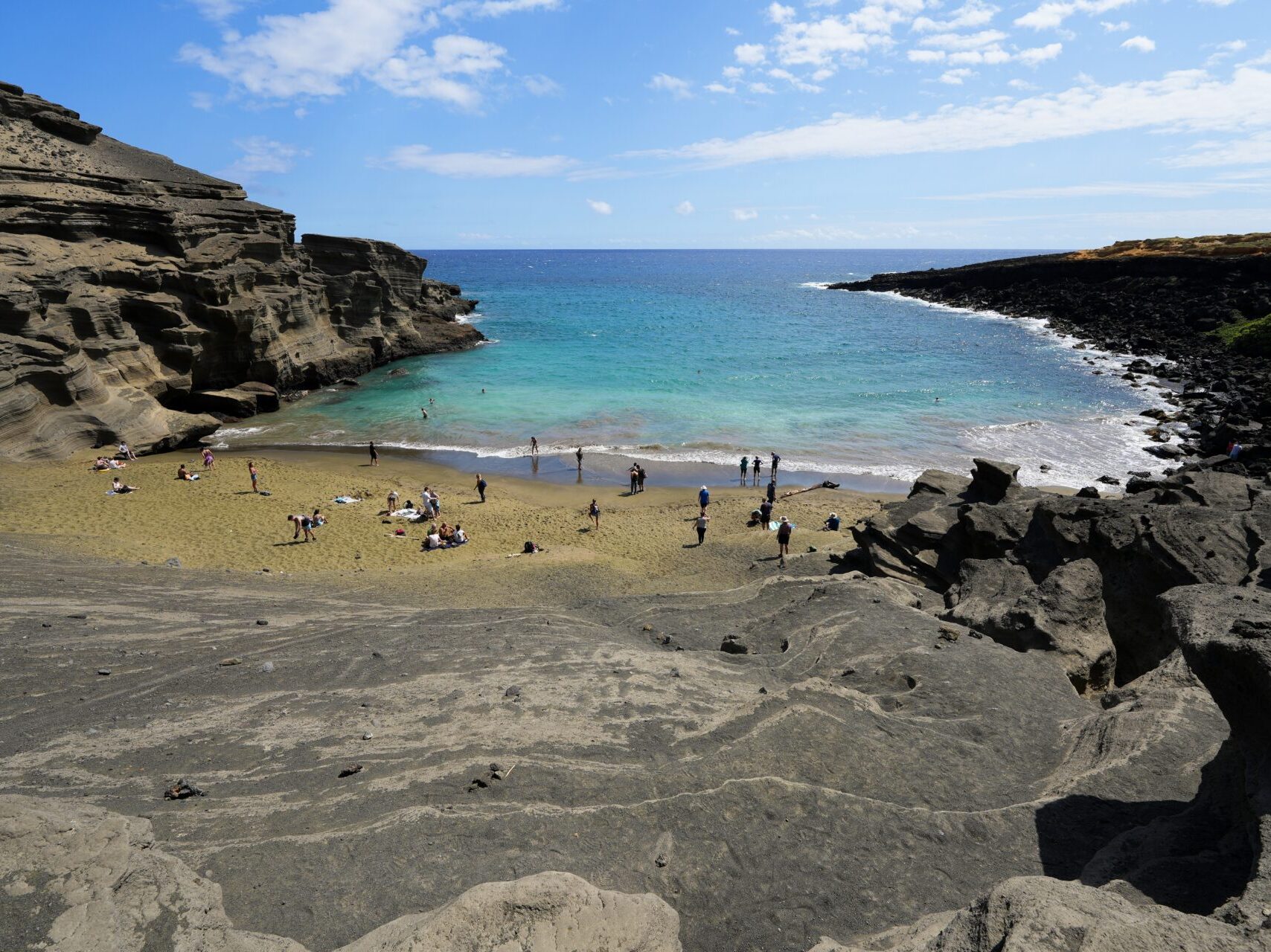 Papakolea Beach Near the Southernmost Point of the Big Island in Hawaii