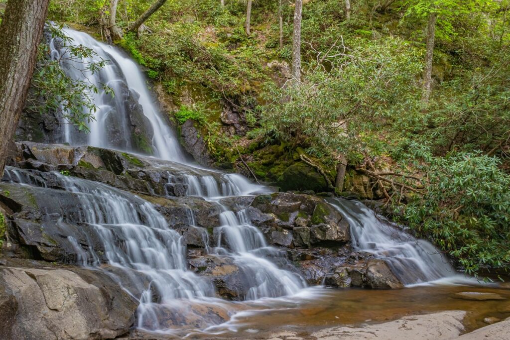 Best Time to Travel to North Carolina: Laurel Falls in Great Smoky Mountains National Park