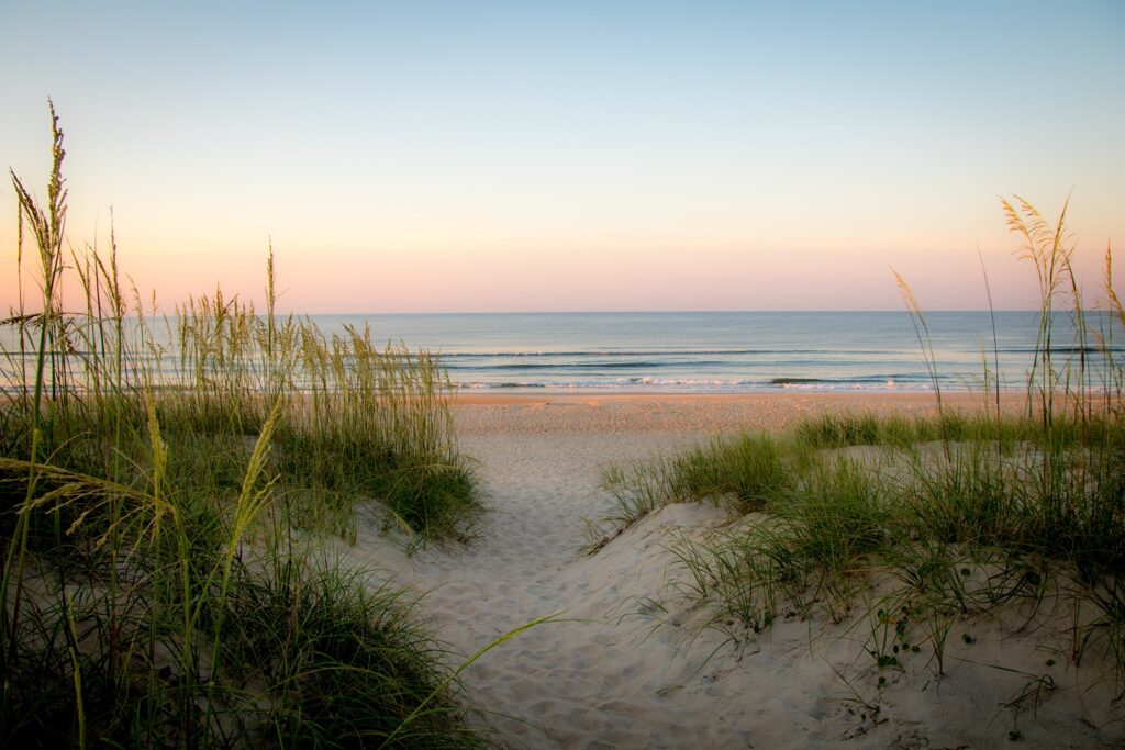 Sunset on the Dunes of the Outer Banks During the Best Time to Travel to North Carolina