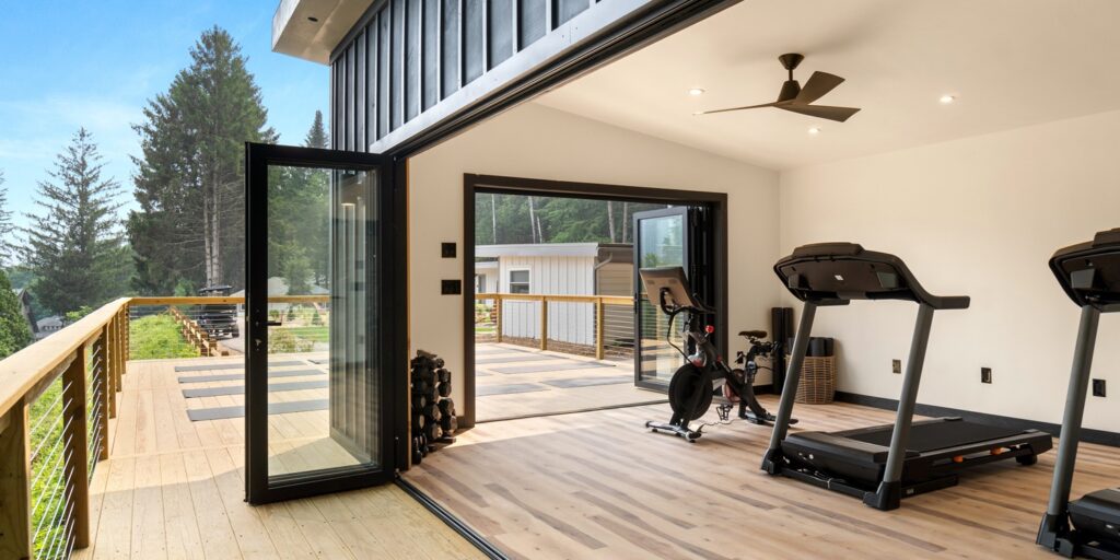 Cool Hotels in Upstate New York - Indoor Outdoor Gym