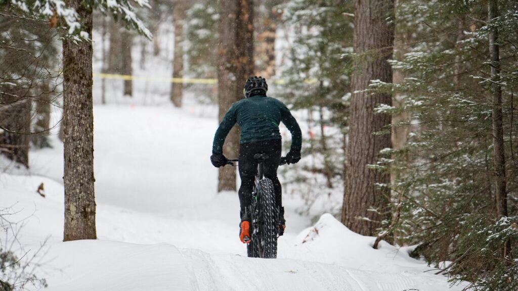 Fat Bike Cycling on Winter Trails
