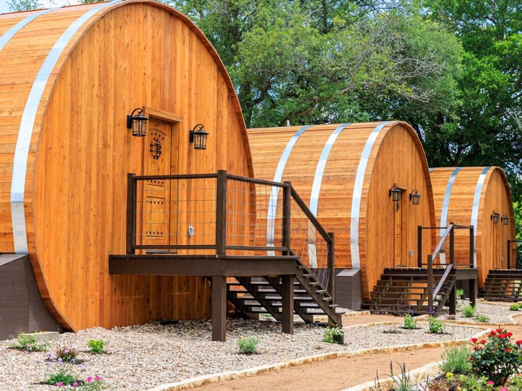 Wine Barrel Cabin Exterior