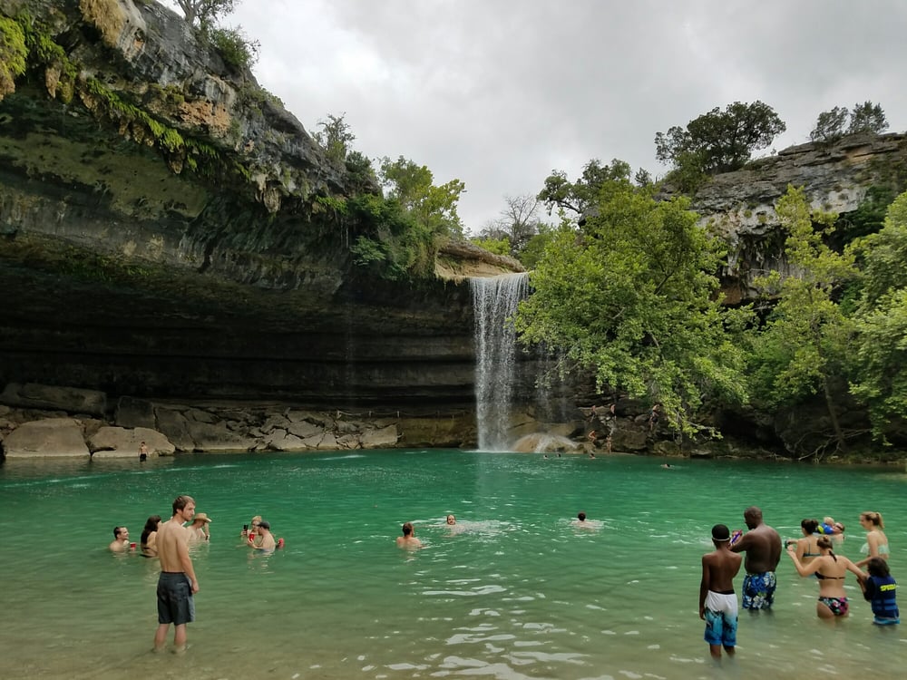 Hamilton Pool Preserve Swimming
