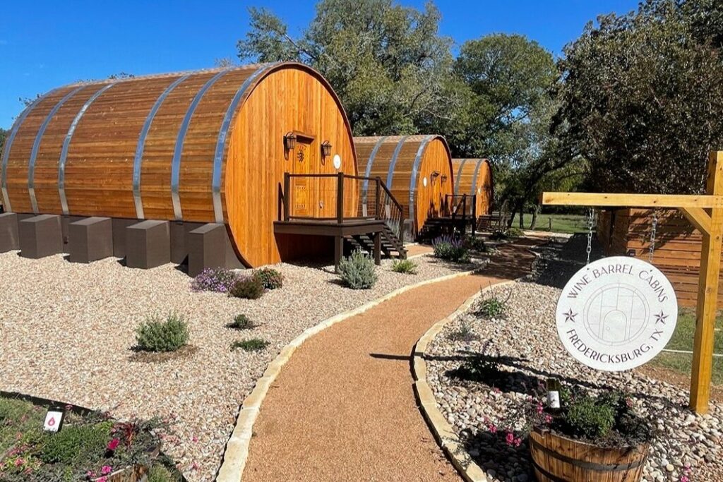 Unique Places to Stay in Texas Hill Country: Wine Barrel Cabins