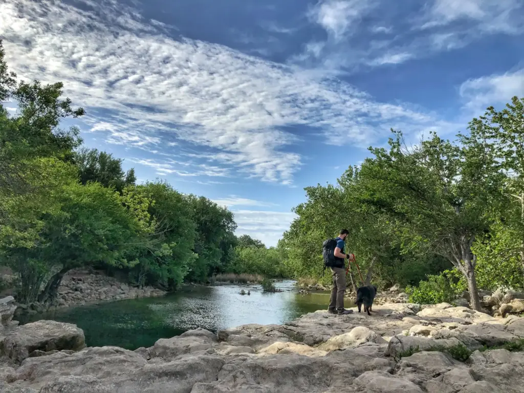 Hiking with Dog in Barton Creek Greenbelt