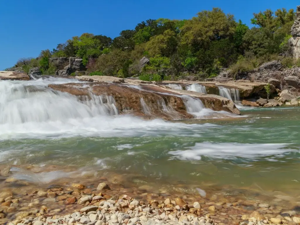 Hiking in Texas Hill Country Pedernales Falls Waterfall