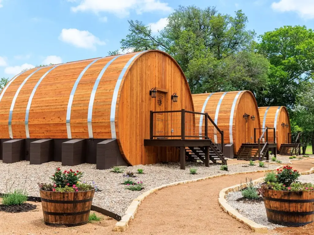 Places to Go for a Mini Vacation: Wine Barrel Cabins