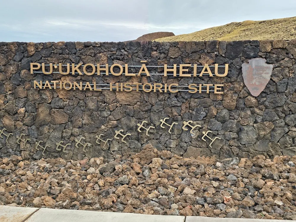 Pu'ukohola Heiau National Historic Site Sign