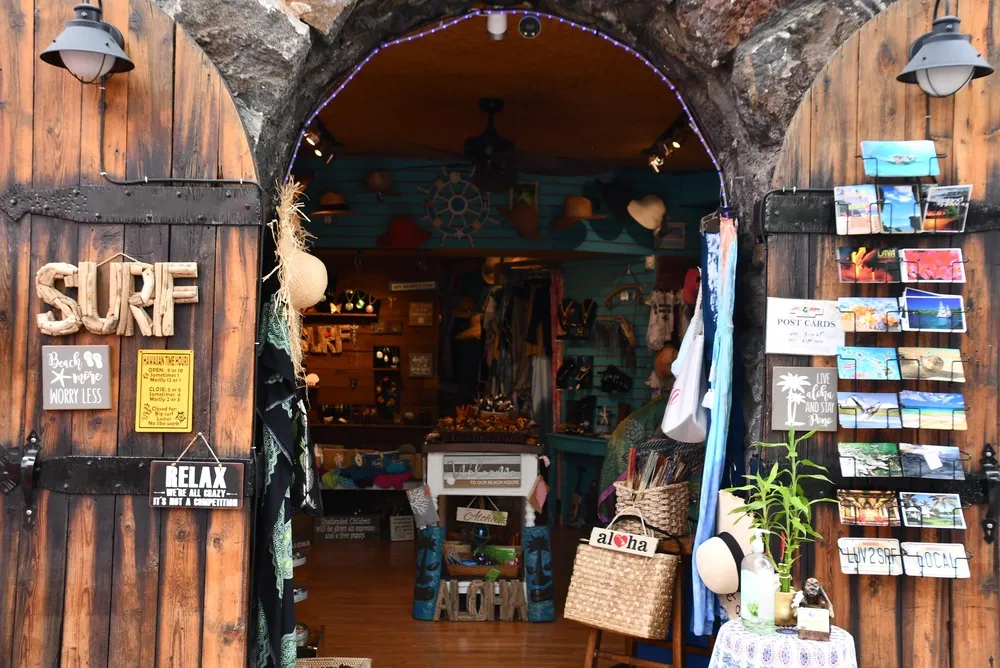 Shopping in Historic Kailua Village Near Manini Owali Beach Kua Bay
