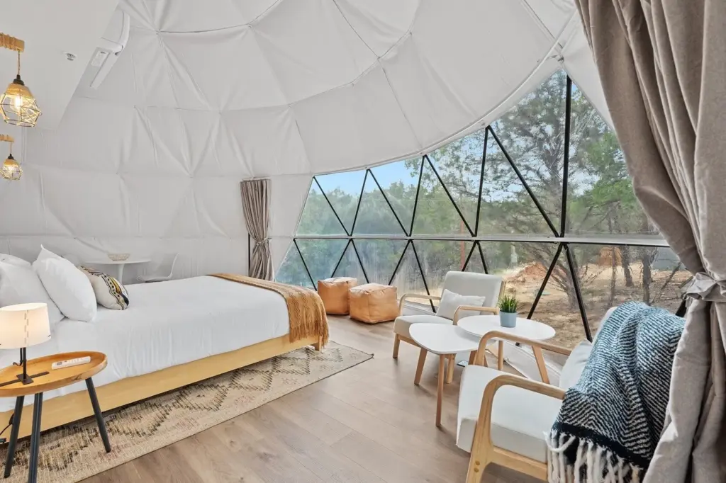 Cedars Ranch Geodome Accommodations for Boutique Hotel Weddings in Texas