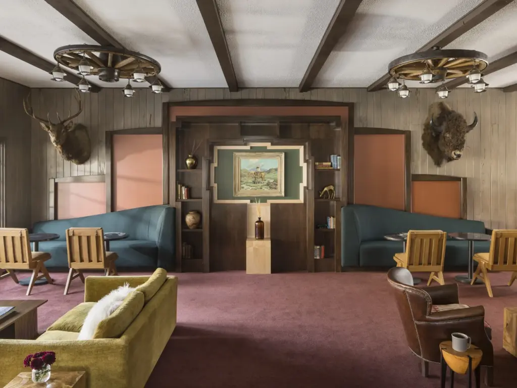 Virginian Lodge Lounge Area Boutique Ski Lodge Near Grand Teton