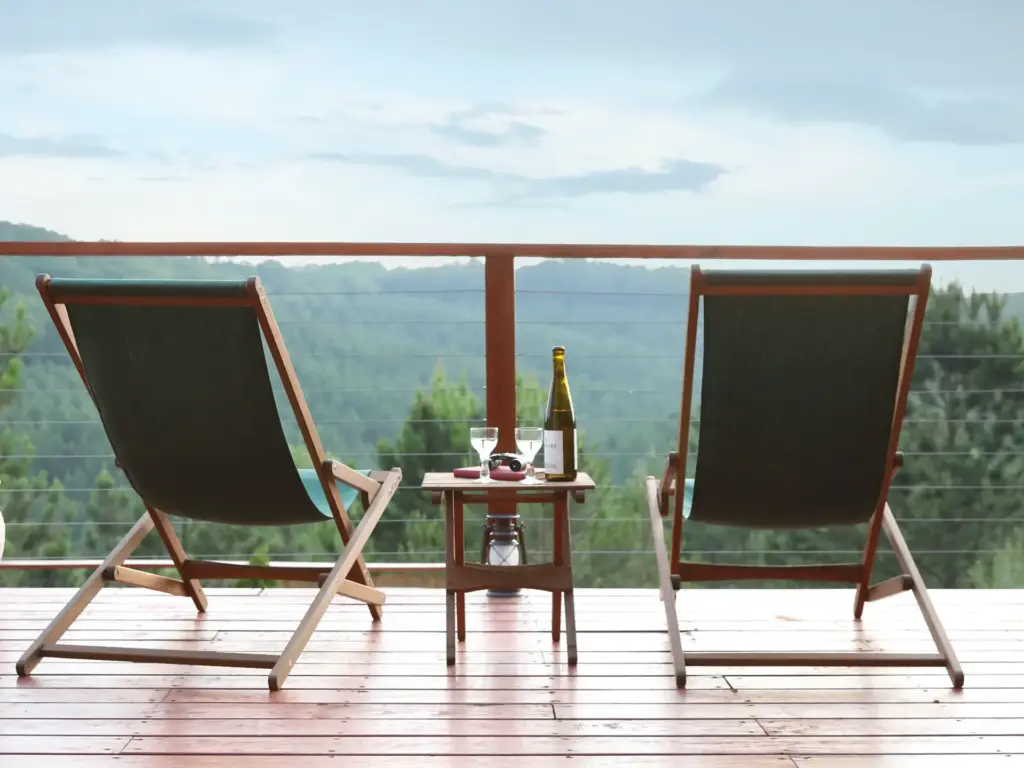 Dunya Camp Chairs Overlooking View